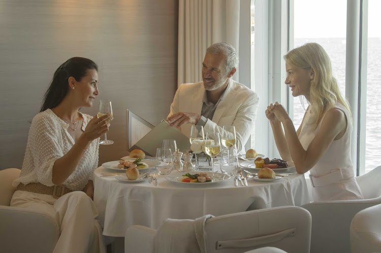 Dine in style during a luxury expedition cruise on Ponant's Le Lyrial.