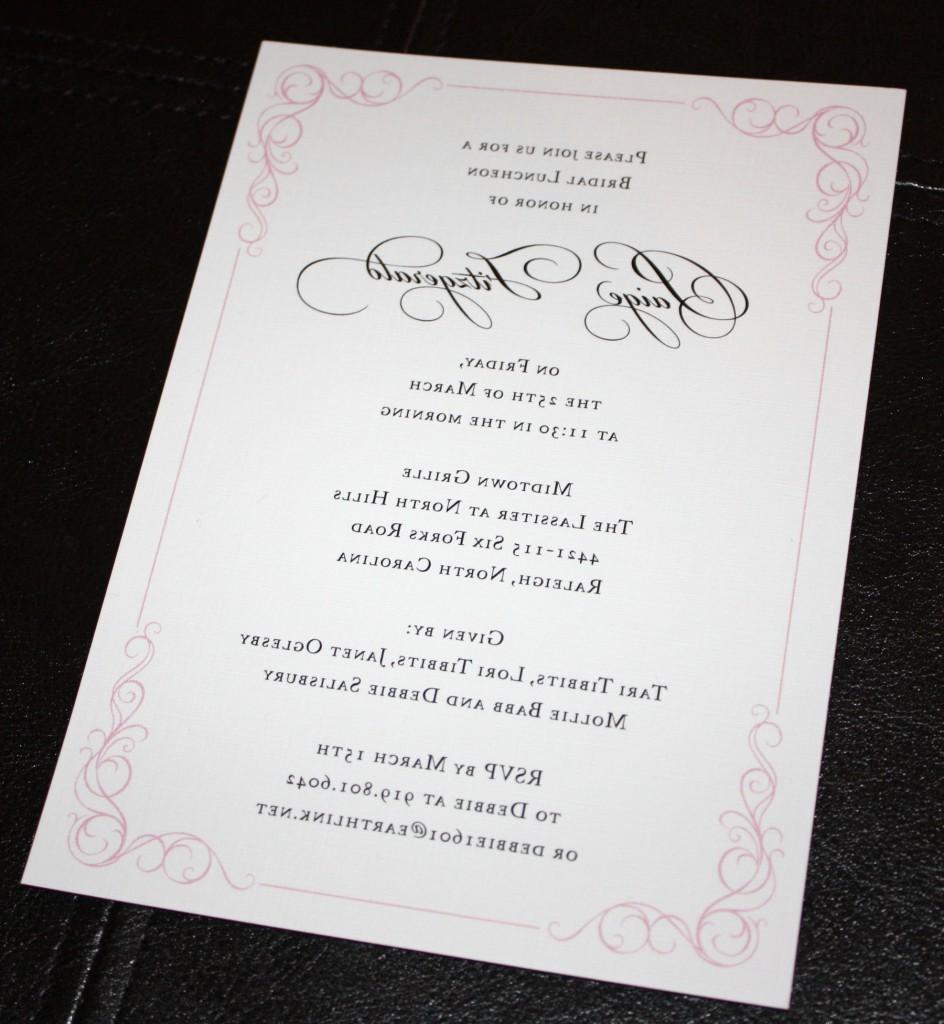 Pink Bridal Shower Invitations