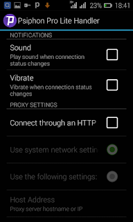 Psiphon settings for Glo unlimited free browsing 3