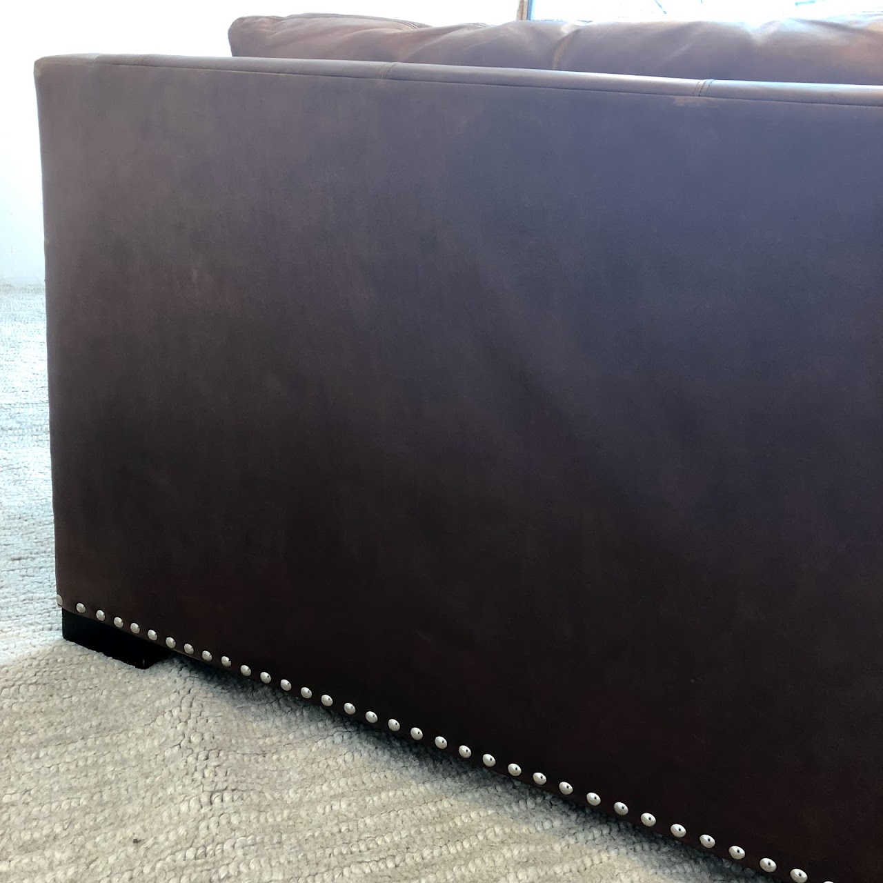 Leather Tuxedo Sofa