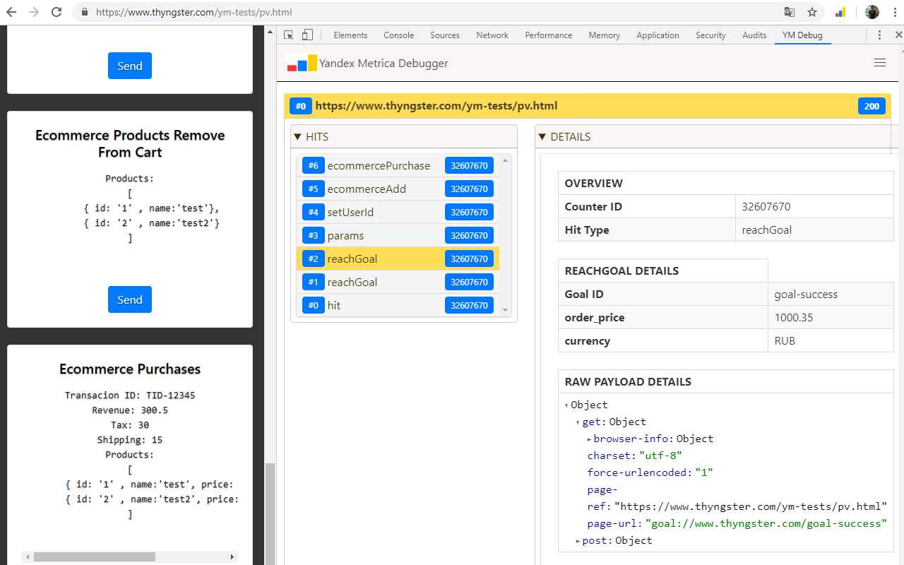 Yandex Metrica Debugger Preview image 0