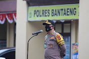 Apel Gabungan, Kapolres Bantaeng Himbau Tidak Ada Takbiran Keliling