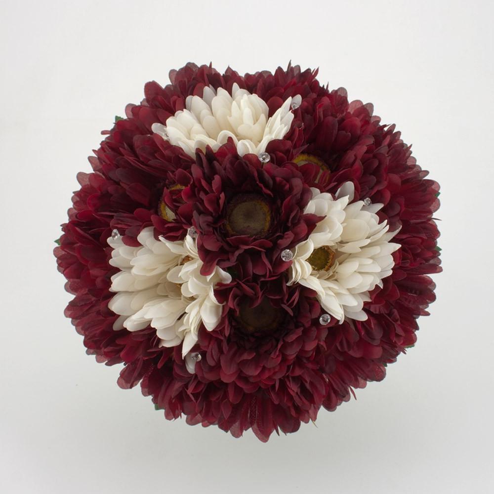 Burgundy and Cream Bridal Posy