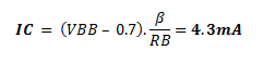 Ecuaciones calculo de punto Q transistor bipolar