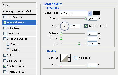 style inner shadow pada photoshop