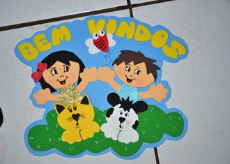 Decoração de parede de escola