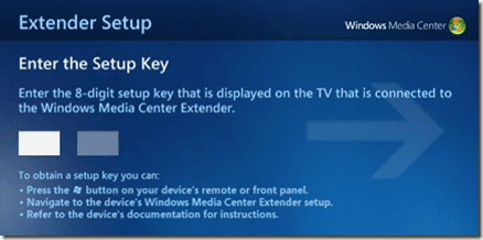 clave de configuración del extensor