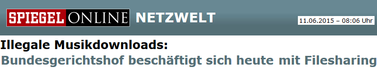  Illegale Musikdownloads: Bundesgerichtshof beschäftigt sich heute mit Filesharing