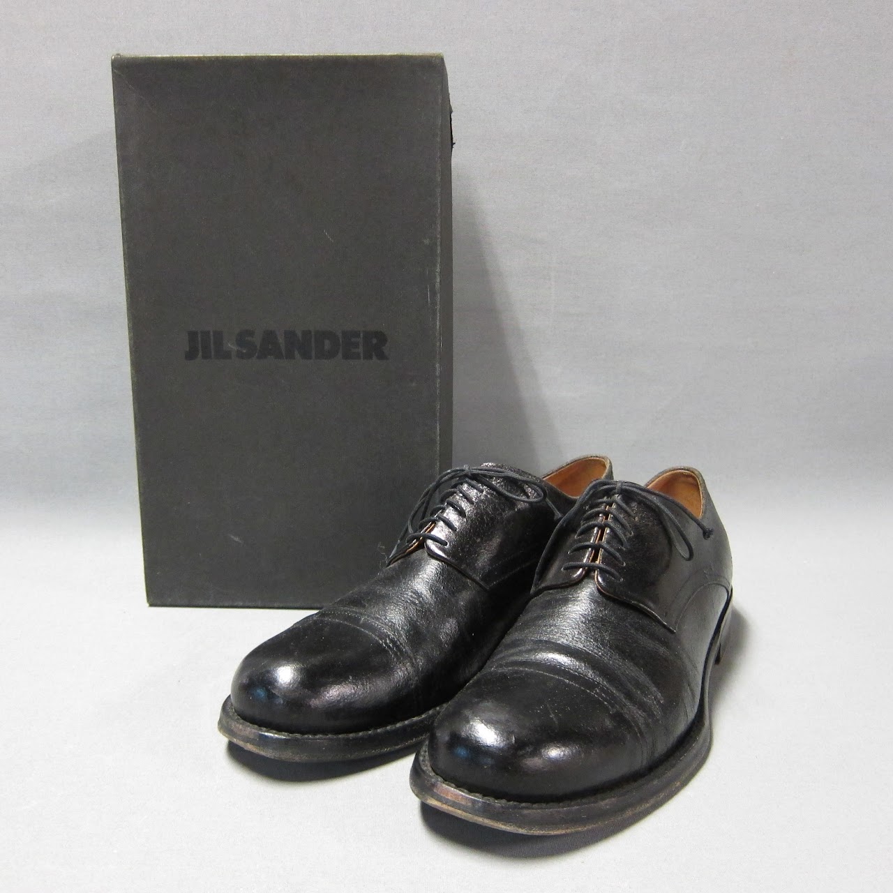 Jil Sander Crinkle Leather Oxfords