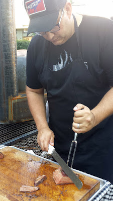 the nation's first and only BBQ Editor, Daniel Vaughn of Texas Monthly serving up the tri-tip steak