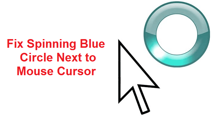 Arreglar el círculo azul giratorio al lado del cursor del mouse