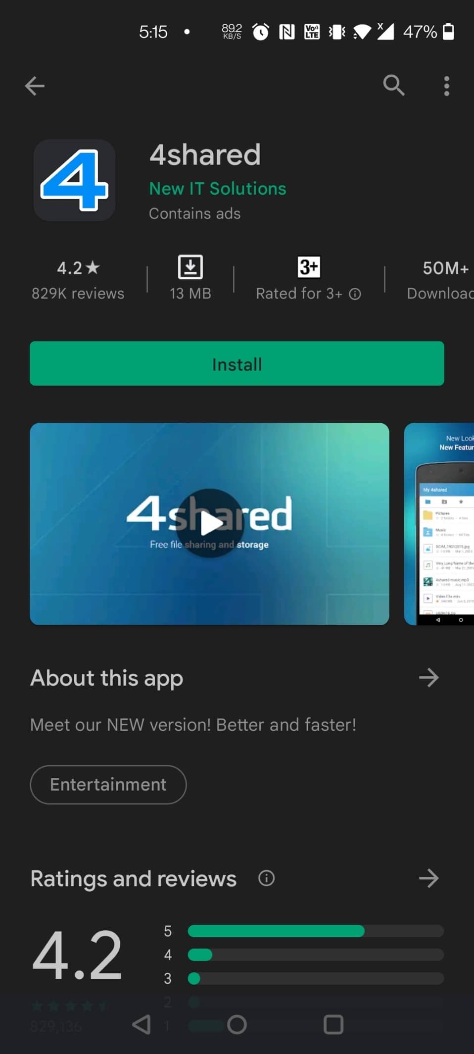 4shared.  14 แอพ Android ที่ดีที่สุดสำหรับการดาวน์โหลดแอปแบบชำระเงินฟรี