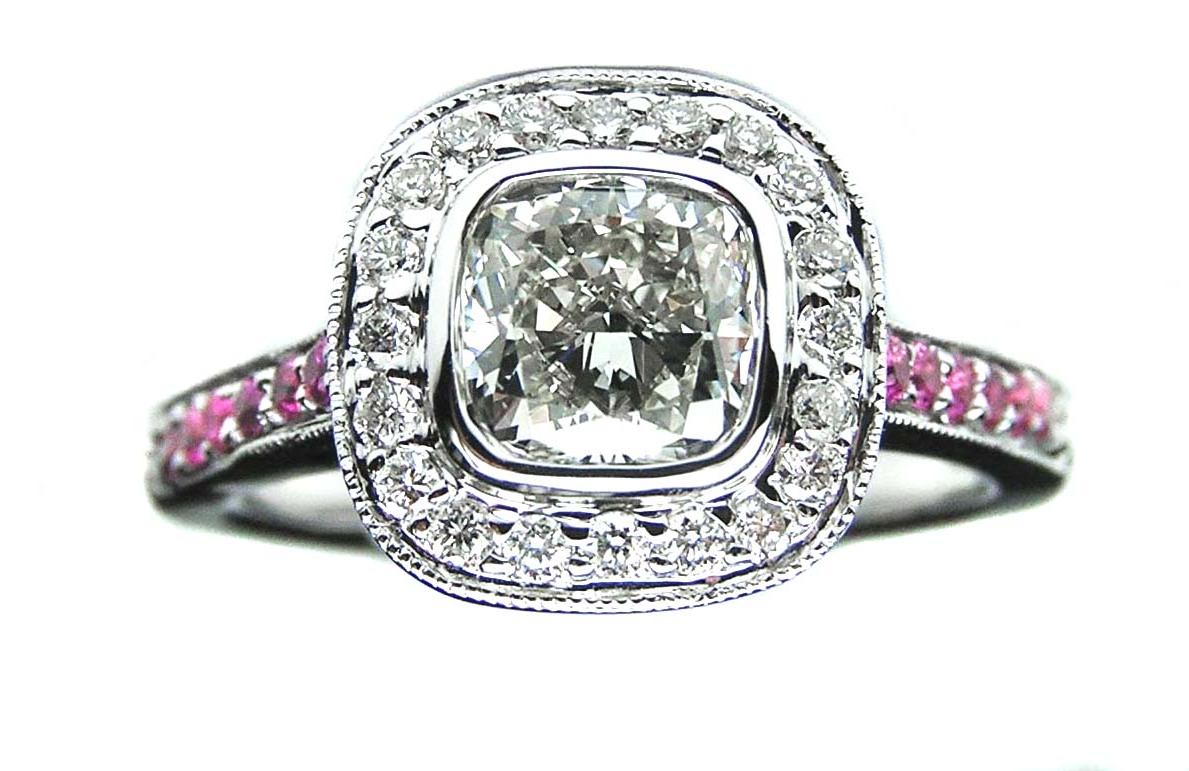 Halo Engagement Ring with
