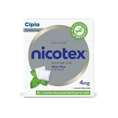 Nicotex 4mg Chewing Gums Mint Plus Sugar Free 25's