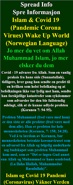 Islam og Covid 19 Norwegian Language Pandemi Koronavirus Våkner Verden