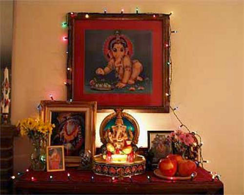 Making Home Shrine For Ganesh