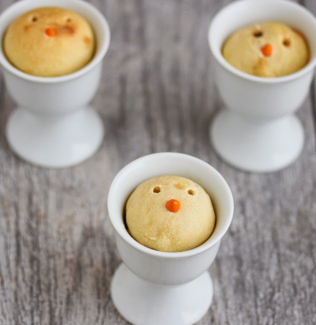 overhead photo of Easter Bread Chicks