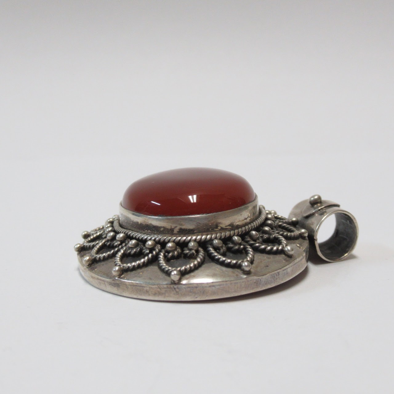 Sterling Silver and Carnelian Pendant