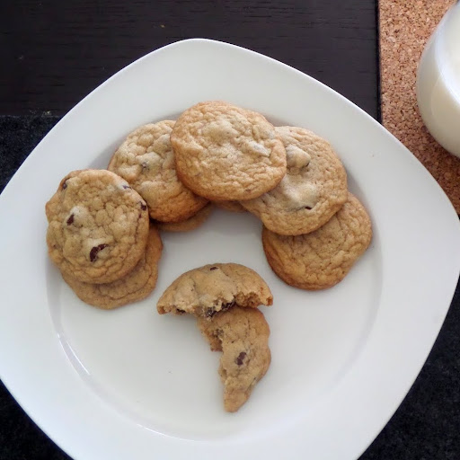 Chocolate Chip Cookies:  soft and chewy cookies studded with semisweet chocolate chips.