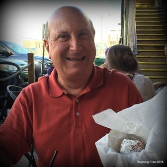 Topping off dinner with a fried oreo