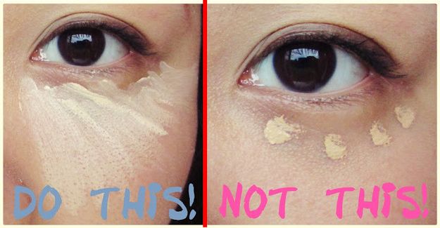 Simple trick to apply concealer