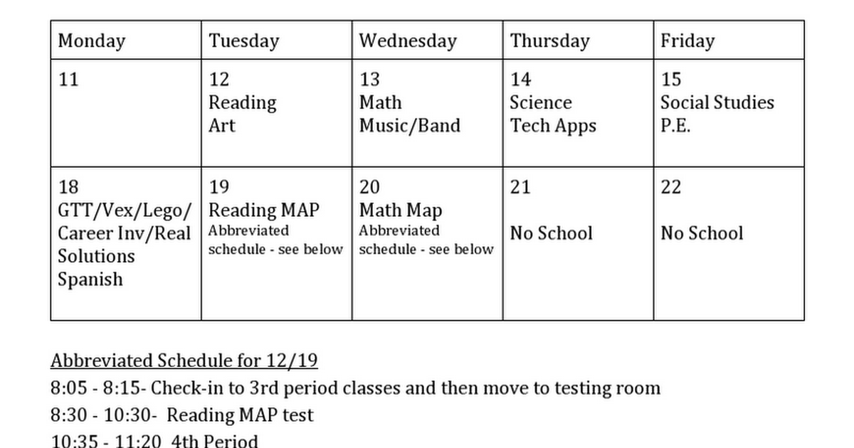  2017 Fall Finals Schedule for Publication