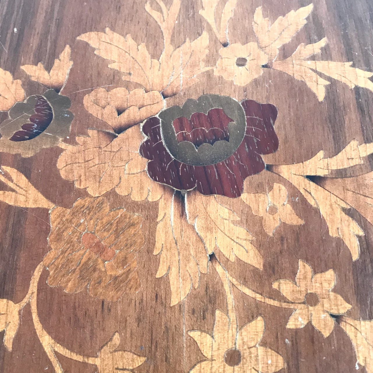 Trouvailles Inlaid Italianate Pedestal Table