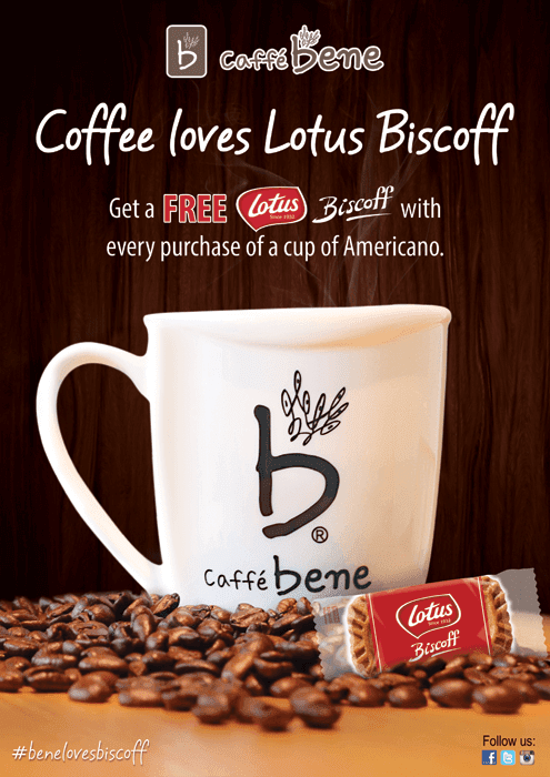 Caffe Bene Partners with Lotus Biscoff