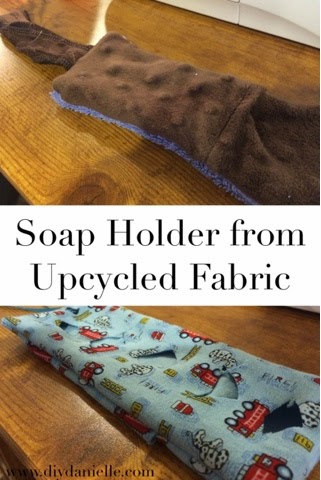 How to sew an easy soap holder from upcycled fabric to keep kids from dropping the soap in the bath.