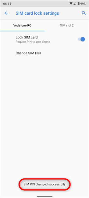 Has cambiado correctamente el PIN de la SIM