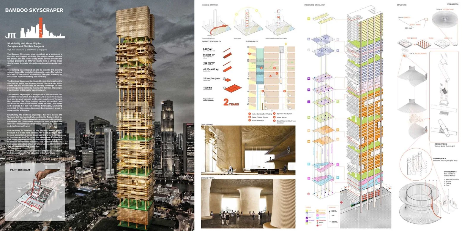 Singapore Bamboo Skyscraper Competition 1st Place