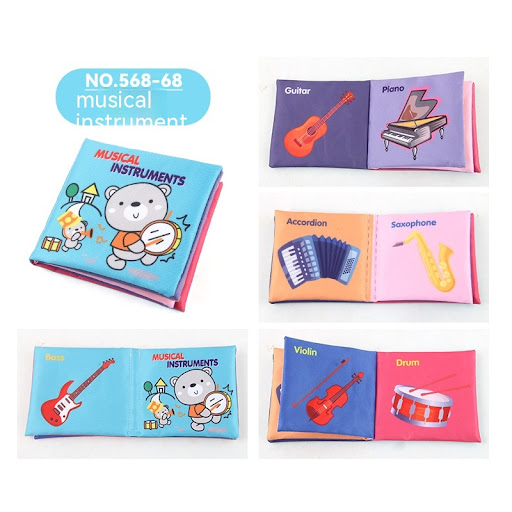 Title 10, Baby Cloth Book 0-3 Years Old, Tear-proof Infan...