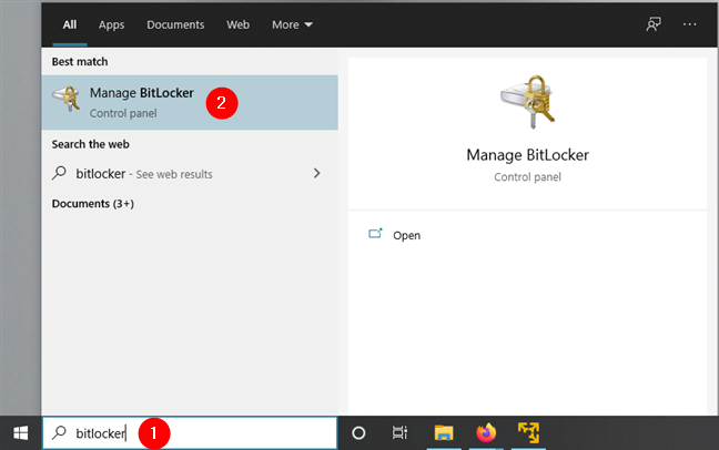 Windows10でBitLockerを開く