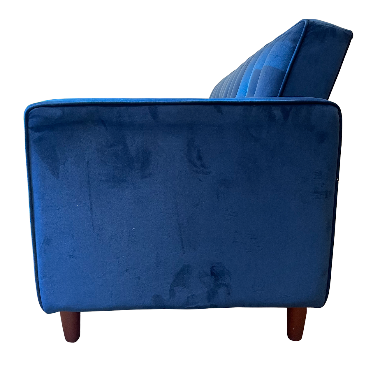 Blue Velvet Reclining Sofa