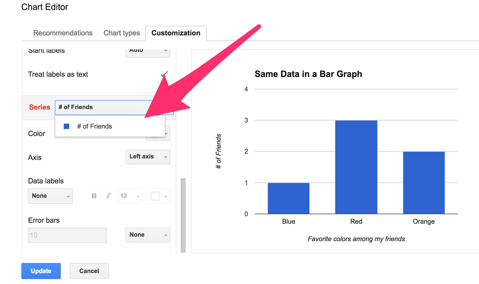 Google Chart Line Color