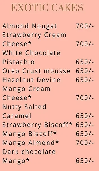 Butter And Scotch menu 