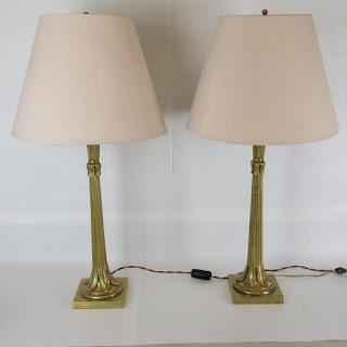 Vintage Brass Lamp Pair