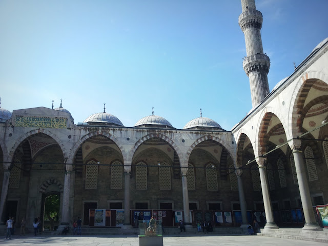 Architecture in the courtyard at Istanbul's Blue Mosque