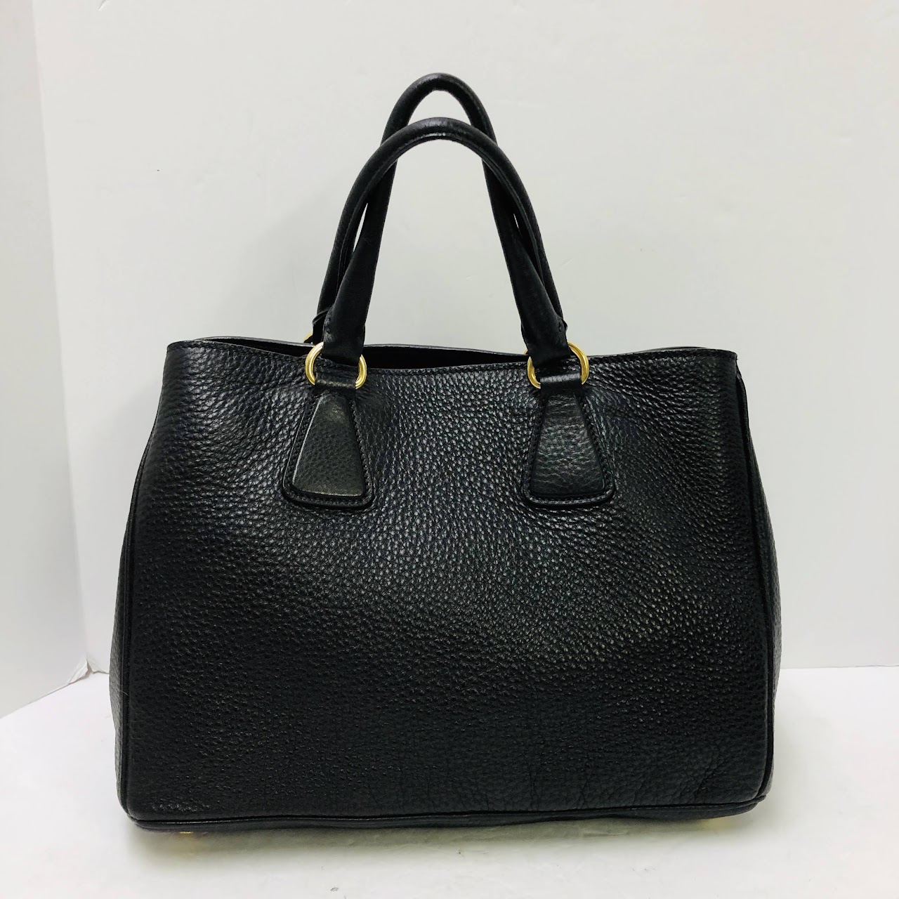 Prada Pebbled Leather Vitello Daino Tote