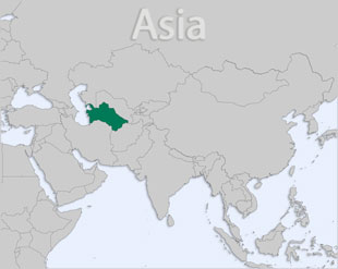 Turkmenistan location map