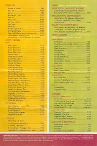 Sagar Ratna menu 2