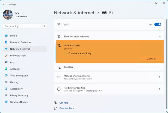 Windows가 Wi-Fi 네트워크에 자동으로 연결되지 않도록 중지