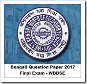 Bengali FL Question Paper 2017 madhyamik final exam -WBBSE