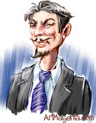 Fooling the magician is a caricature cartoon from cartoonist and illustrator Artmagenta