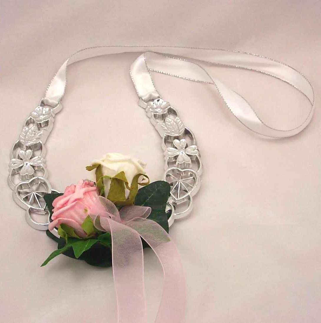 Pink & Ivory Rose Horseshoe. Pink & Ivory Rose Horseshoe