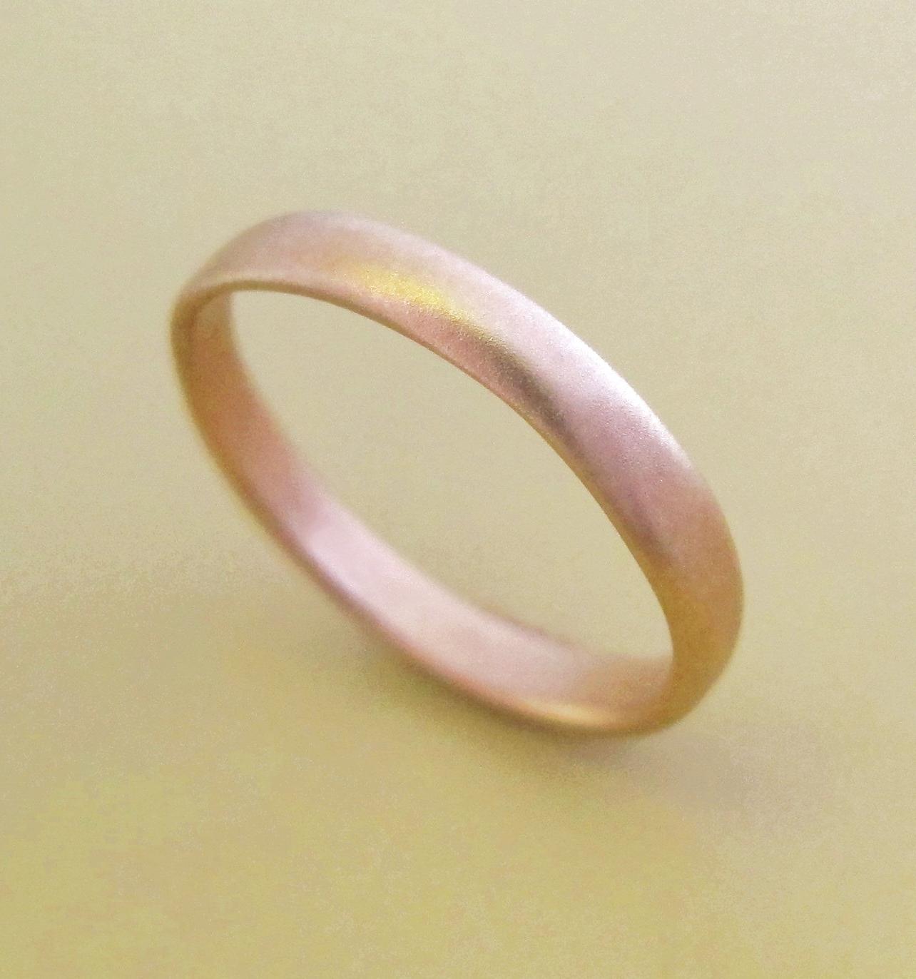 14k Rose Gold Wedding Band - 3