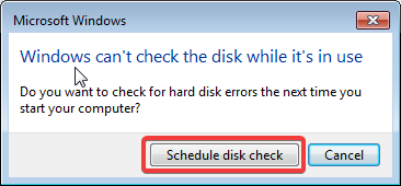 Планирайте проверка на диска в Windows 7