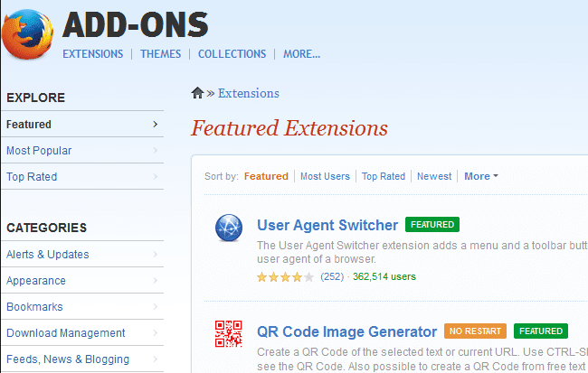 add-ons website firefox