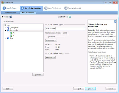 Convertir máquina física a virtual VMware ESXi con VMware vCenter Converter Standalone