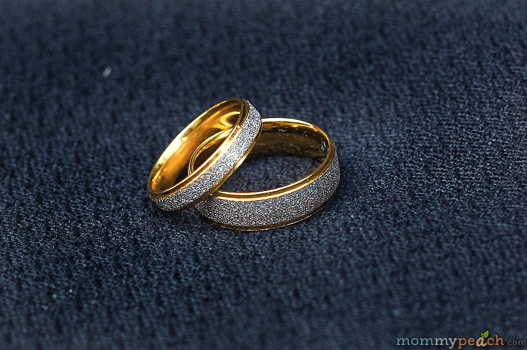 Two Tone Gold Plated Titanium Wedding Bands From Zoey.ph